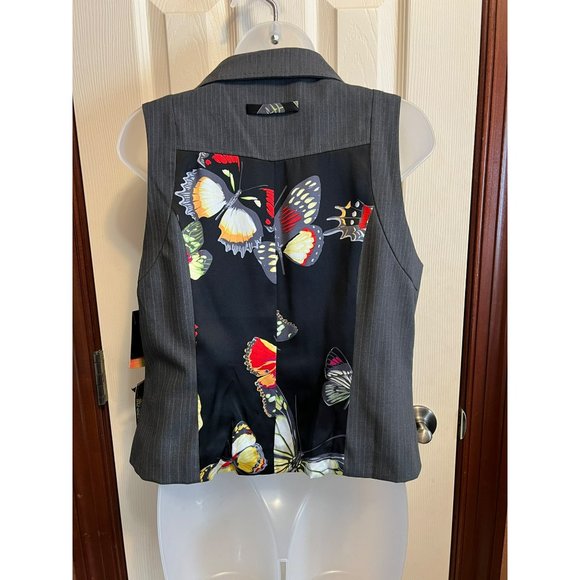 2OH Threads Ladies Butterfly Military Vest Size Medium Retail $210 - Picture 5 of 8